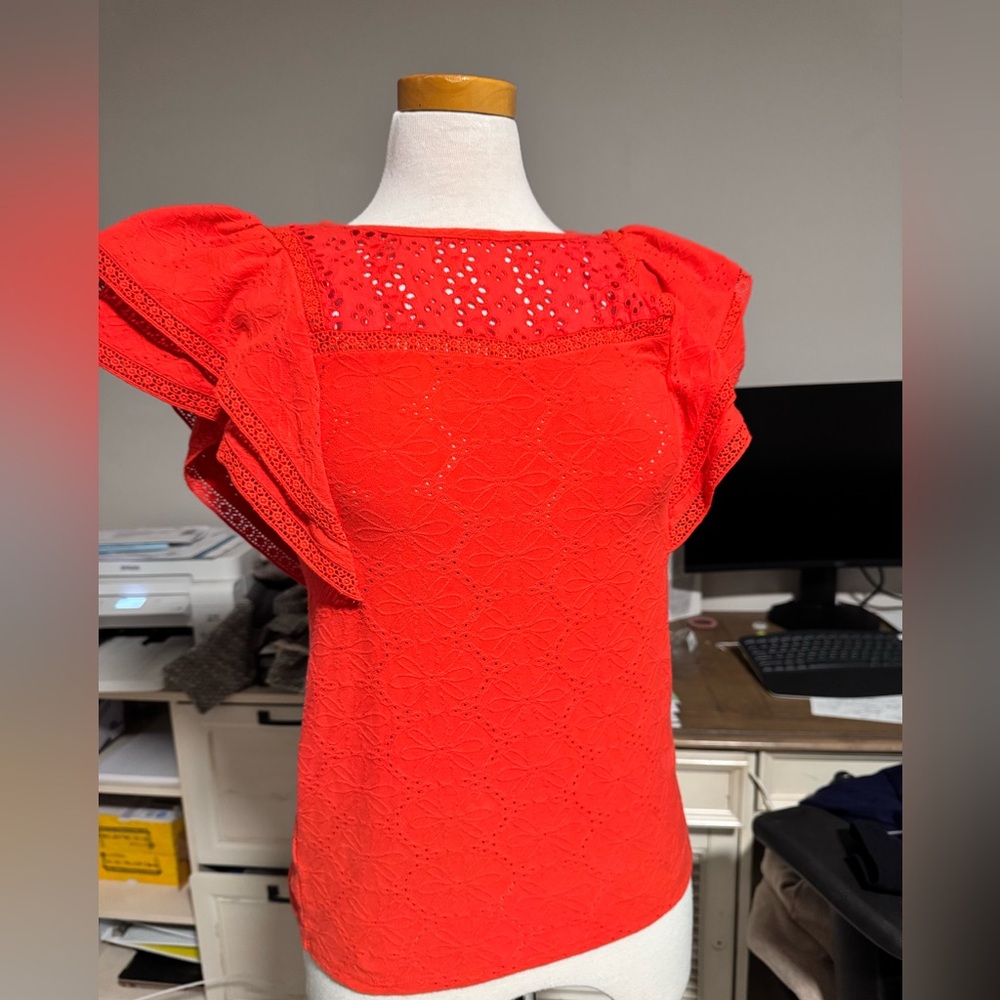 Loft Red Lace Women's Top